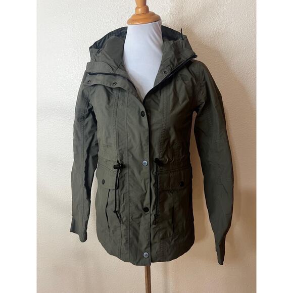 The North Face Jacket Zoomie Womens XS Dark Olive Green Utility Cinch Outdoor - Picture 2 of 9